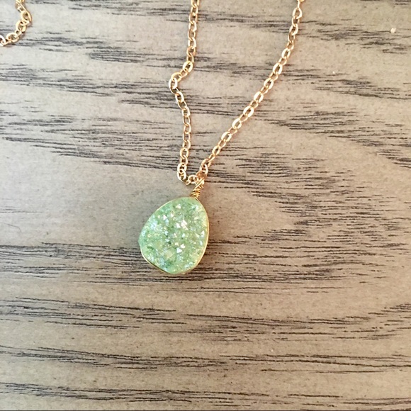 Anthropologie Druzy Quartz Necklace - Picture 2 of 4